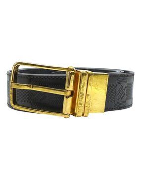 Louis Vuitton Infini Boston Belt Reversible Leather Brown Gold Daily